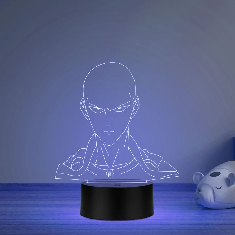 3D Illusion Punch Man Led Night Lamp with Multicolor light Gift For Anime Lover
